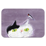 【怪獸】新銳設計師 10秒頂吸 軟式珪藻土吸水地墊 DUCKY SHEN (60x40cm) -Swallow Meow, , large