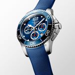 LONGINES 浪琴 深海征服者浪鬼陶瓷計時潛水機械錶-藍/43mm L38834969, , large