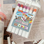 【龍品文創】筆樂 DPG5890 柴語錄24色水性雙頭麥克筆-白, , large