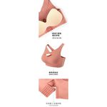 【B+大尺碼專家】大尺碼-交叉-背釦式-運動內衣-膚/黑/粉-0302023, 膚78, large
