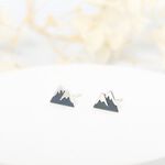 【Angel & Me】百岳 富士山 一對 s925 純銀 耳環 耳夾 生日 情人節 禮物, , large