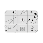 【Monster】 Soft Diatomaceous Earth Absorbent Mat – Black & White Lines (60x40cm), , large