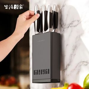 SHCJ免打孔壁掛收納刀具架 附集水盤