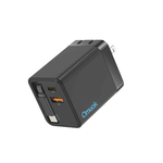 【amuok】65W GaN氮化鎵自帶線快充頭 電源供應器 充電頭 充電器 豆腐頭(兩色可選), , large