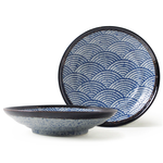 [豐名日本餐具] 7.5麵盤 波浪藍 / H73-75NP, , large