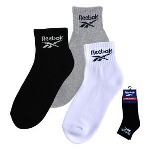 Reebok棉選舒厚1/2襪3入組-黑色22~24