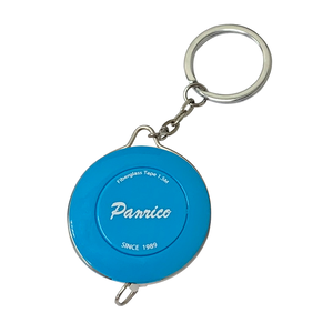 【Panrico 百利世】1.5M鑰匙圈自動伸縮布尺(公分-英吋  皮尺 量尺) 藍色