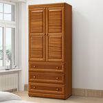 【Homelike】 喜家居樟木3x7尺三抽衣櫃(2048), , large
