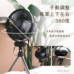 【羅蜜歐 ROMEO】 多功能夜燈三腳露營扇, , large