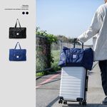 【YUNJOIN】可收納 輕量摺疊旅行拉桿袋-黑色 收納包 拉桿袋 行李袋 耐用 防潑水 旅行袋 登機包 託運行李 旅行包, , large