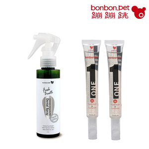 蹦蹦跳 小烏龍潔牙噴霧150ml+2合一牙膏刷25g x2 支  組