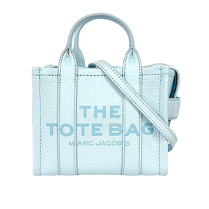MARC JACOBS THE LEATHER TOTE 粒面皮革迷你托特包/雲藍色
