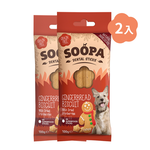 【倆寶貝精品館】Soopa舒趴 生機狗點心潔牙棒系列－薑餅人100g ｘ2入, , large