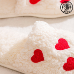 【SOLO Vintage】LCW Home Hearts Indoor Plush Slippers Made in Turkey 38-39, , large