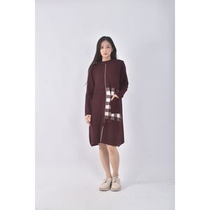 (L) 格紋紅色洋裝二手衣