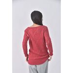 (M) 棉質假兩件粉色毛衣二手衣, , large