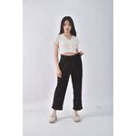 (XL) mulvan高腰寬版黑色長褲二手衣, , large