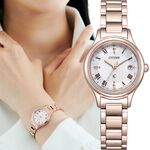 CITIZEN 星辰 XC 輕奢光 光動能鈦金屬電波女錶 送禮推薦-27mm ES9497-96A, , large
