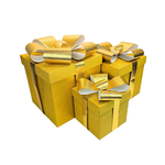 摩達客-高級精緻紙質蝴蝶節禮物盒套組擺飾-一組含大中小三入/金色系, , large