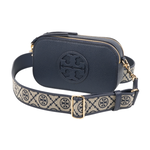 TORY BURCH Miller 荔枝紋雙拉鍊迷你相機包(海軍藍), , large