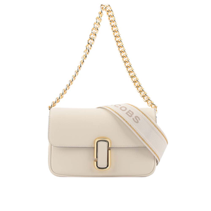 Marc Jacobs THE J MARC 平滑牛皮翻蓋二用包/天空白