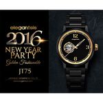 elegantsis GOLDEN FASHION JT75A鏤空機械錶-黑金/43mm ELJT75A-NB01MA, , large