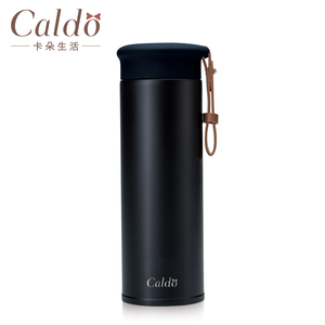 [ Caldo卡朵 ] 無印質樸不鏽鋼保溫瓶450ml - FM007 - 黑