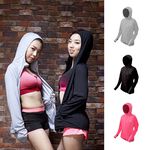 【AREXSPORT】AS-7340 防曬 收納外套 連帽外套 瑜珈外套 休閒外套 防曬外套 運動外套 連帽 連袖 外套, , large