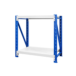 [佳格倉儲]輕型工作桌 | 深50x寬80x高80 cm (共2層) 藍白 | DIY組裝商品, , large