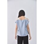 (S) blue ribbon韓牌無袖氣質藍色上衣二手衣, , large