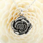 【Angel & Me 】小王子 玫瑰 花 (大) Rose s925 純銀 項鍊 情人節 禮物, , large