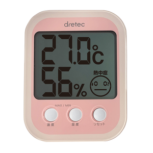 【 徠福 】日本DRETEC(多利可)溫濕度中暑警示計 /個 O-251PK
