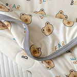 【Betrise】Big headed bear | Lazy soft Q knitted cotton antibacterial soy fiber air-conditioning quilt/cooling quilt (150x200cm), , large