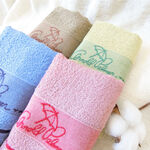[Kaimei Cotton Industry] 6 in the group, random and excellent, MIT made in Taiwan, 28 taels of thick umbrella brand, jacquard simple LOGO adult towel/towel, home classic 4 colors, , large