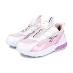 DIADORA迪亞多那 酷炫閃燈兒童跑鞋 童運動鞋 童鞋 時尚 閃亮 炫光 寬楦 康特杯 健康鞋墊 止滑 黑 藍 粉 紫, 粉,20, large