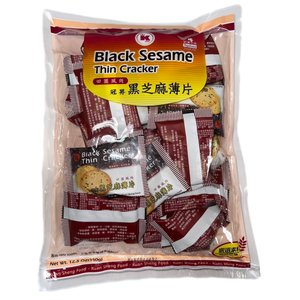 black sesame flavor thin cracker