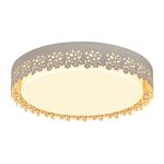 【H&R安室家】 47cm花園 智能LED吸頂燈(附遙控器可調明暗及色溫 ) ZA0217, , large