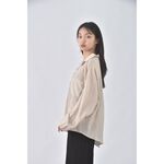 (M) jy質感兩件式杏色長袖上衣二手衣, , large