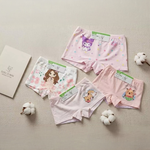 [Kaimei Cotton Industry] 6-piece set, random, excellent, boutique, elastic Lycra cotton, comfortable, breathable, children's (four-corner) underwear, girls' pure cotton underwear, , large