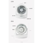 IRIS OHYAMA PCF-HM23W 擺動式循環扇 電風扇 靜音 節能 省電  10坪 公司貨, , large