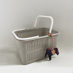 GINII 基尼家居 | 多功能野餐方形提籃 L/奶茶色/21L/L39.7xW29.3xH23.5cm, 奶茶色, large