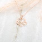 【Angel & Me】真愛 無限 愛心 s925 純銀厚鍍18k玫瑰金項鍊 禮物, , large