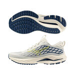 Mizuno Inspire Ssw 男 慢跑鞋 運動 支撐型 避震 穩定 輕量 米灰 深藍 [J1GC241354], , large
