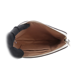 COACH C Logo 銀釦縫線標誌平滑皮革大款手拿包/白色, , large