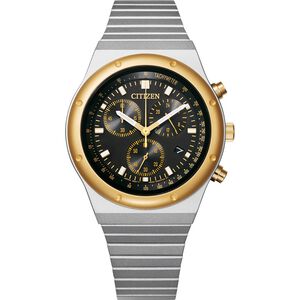 CITIZEN 星辰 昭和金限定款 限量光動能三眼計時手錶 中性錶 38mm AT2544-64E
