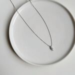 s925純銀鋯石款鎖骨項鍊之人魚的眼淚 附馬卡收納盒, , large