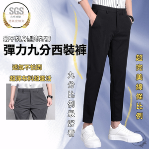 【億子洪】西裝褲 韓版西褲 九分西裝褲 男女西裝褲 灰色-36 【955】