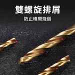 台灣現貨！直柄圓柄 六角柄 鍍鈦麻花鑽13件套組 4241軸承鋼 鑽頭組  鋰電鑽尾 金屬鑽頭 鐵板, , large