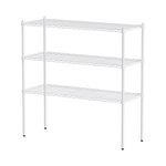 【Y HOUSE】120x35x120cm Lightweight Three-layer Iron Rack Iron Rack Shelf-Painted White, , large