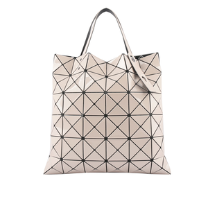 ISSEY MIYAKE BAO BAO LUCENT 6X6 亮面手提包/杏粉色